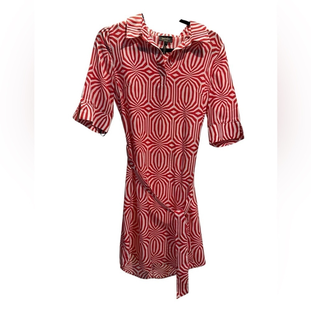 Laundry by Shelli Segal Red Geometric Dress size 4
